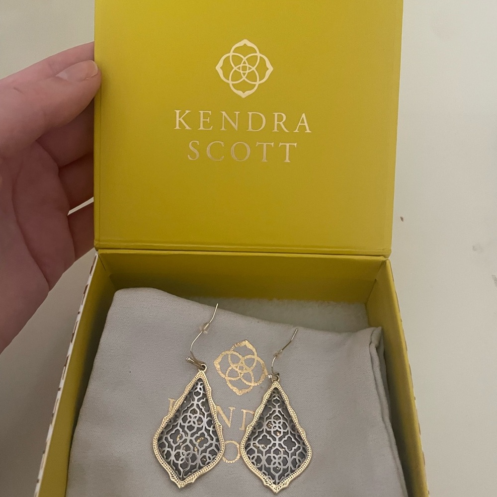 Kendra Scott Gold and Silver Drop Earrings